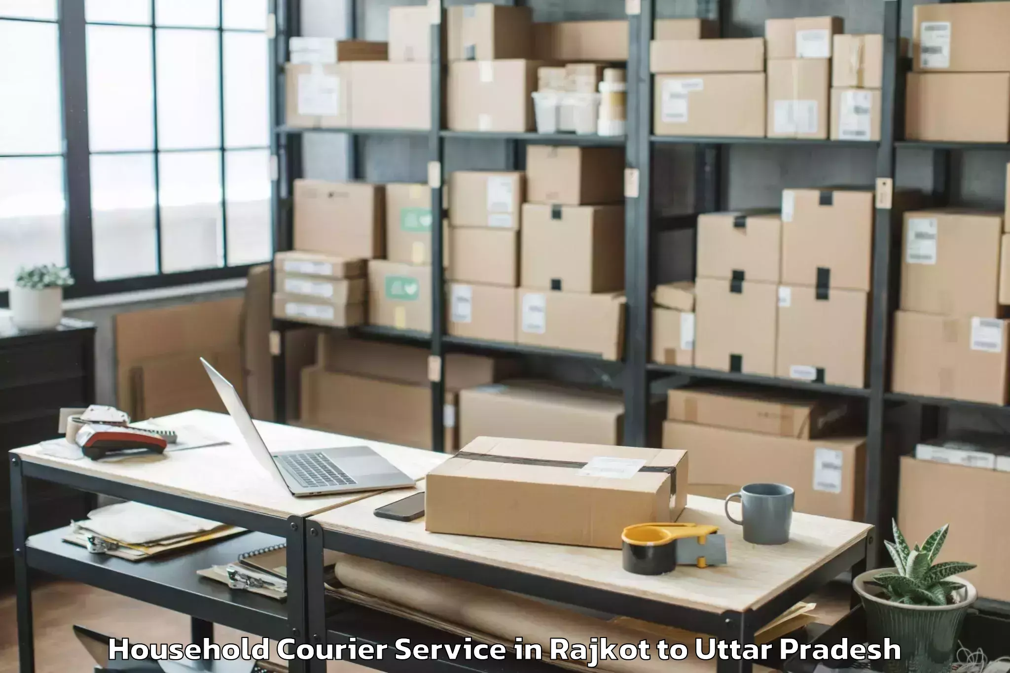 Leading Rajkot to Mahoba Household Courier Provider